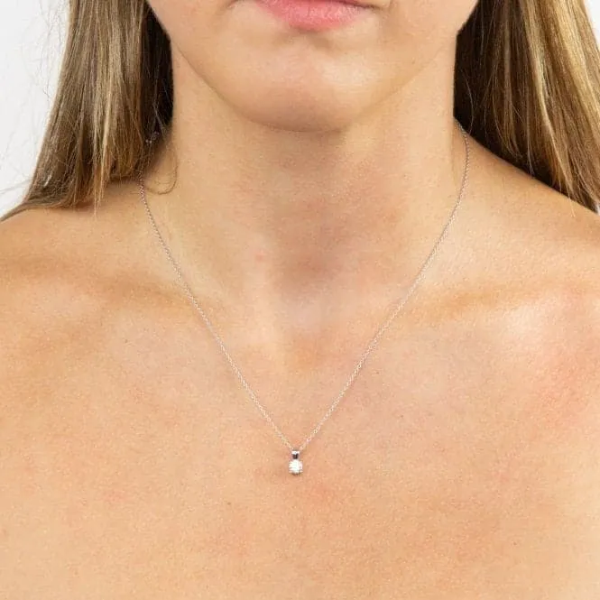 4 Claw Cubic Zirconia Solitaire 0.50ct Pendant P4917