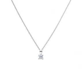 4 Claw Cubic Zirconia Solitaire 0.50ct Pendant P4917