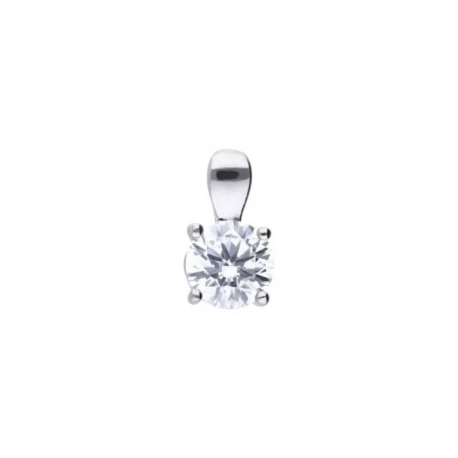 4 Claw Cubic Zirconia Solitaire 0.90ct Pendant P4919