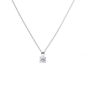 4 Claw Cubic Zirconia Solitaire 0.90ct Pendant P4919