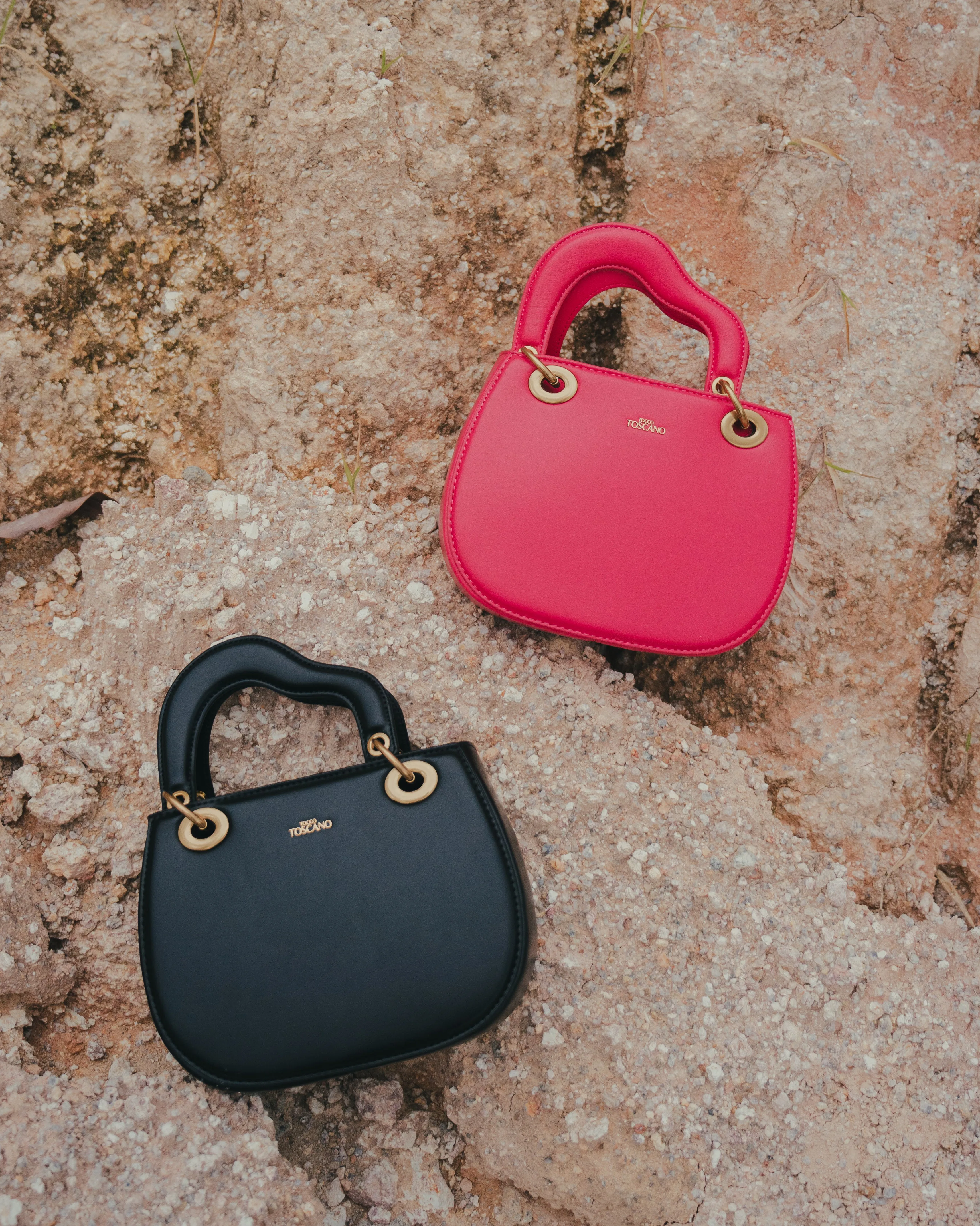 Aimée Wavy Top Handle Bag - TLHB0811PN3MA4
