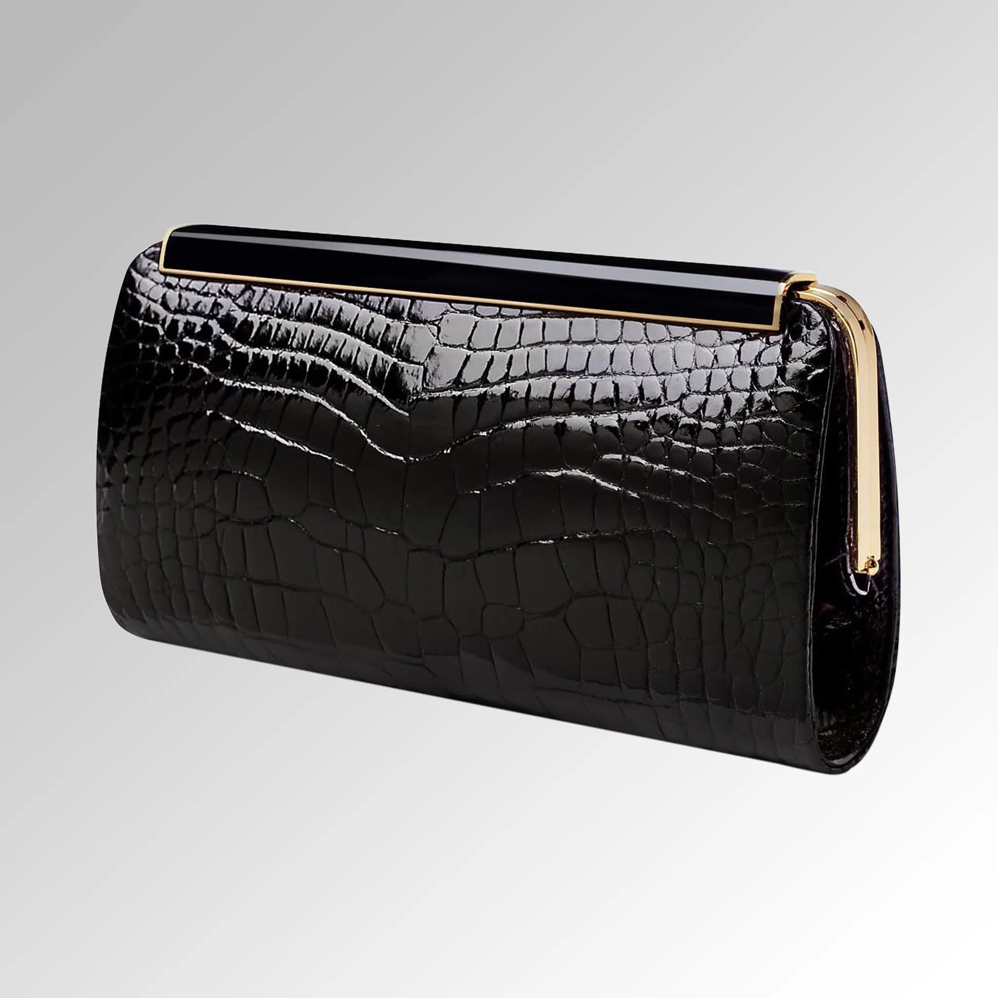 ALLIGATOR KELLY CLUTCH