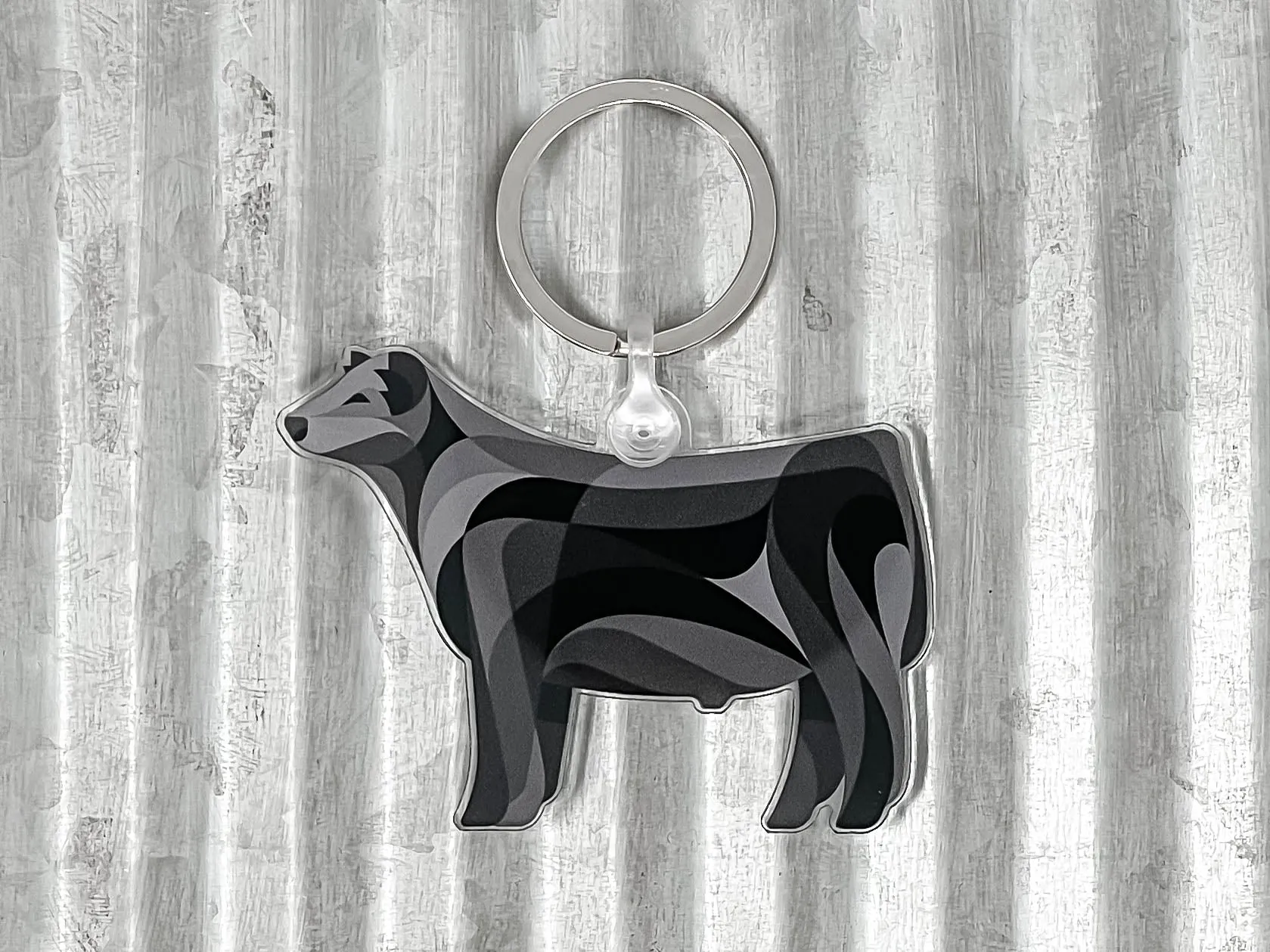 ANGUS OR MAINE KEYCHAIN / STICKER COMBO
