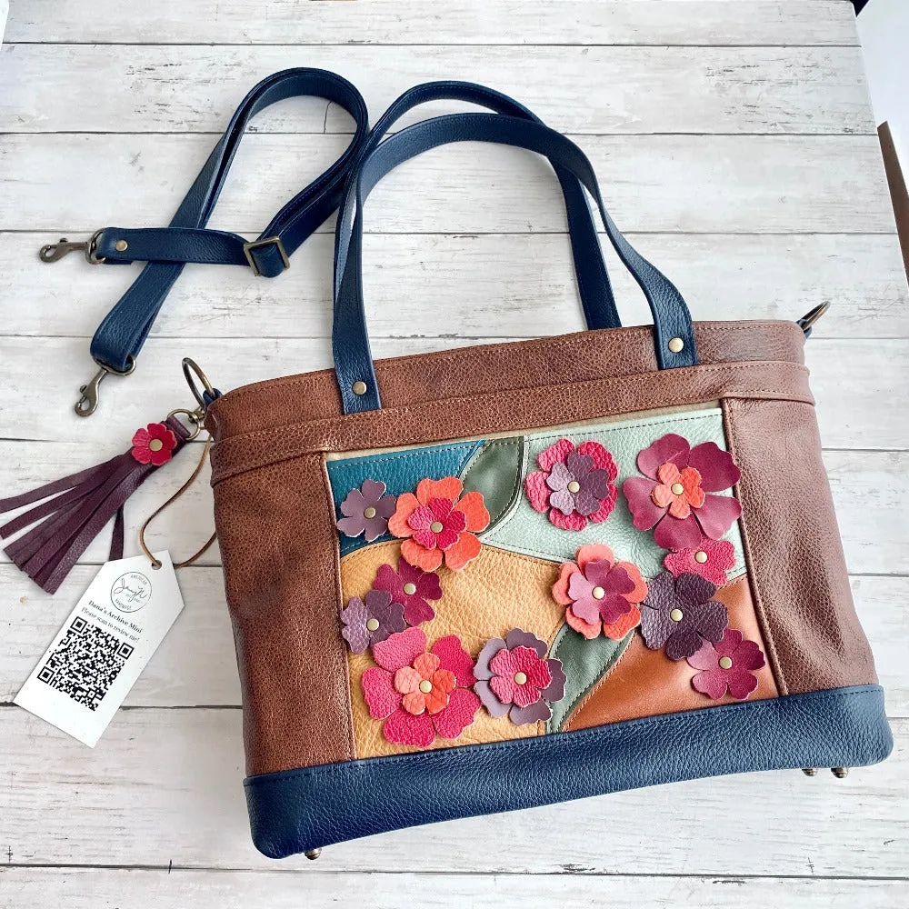Archive Mini in Chestnut, Navy, Patchwork, Blossoms