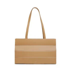 Block Large Foldable Tote Bag - Latte/Almond