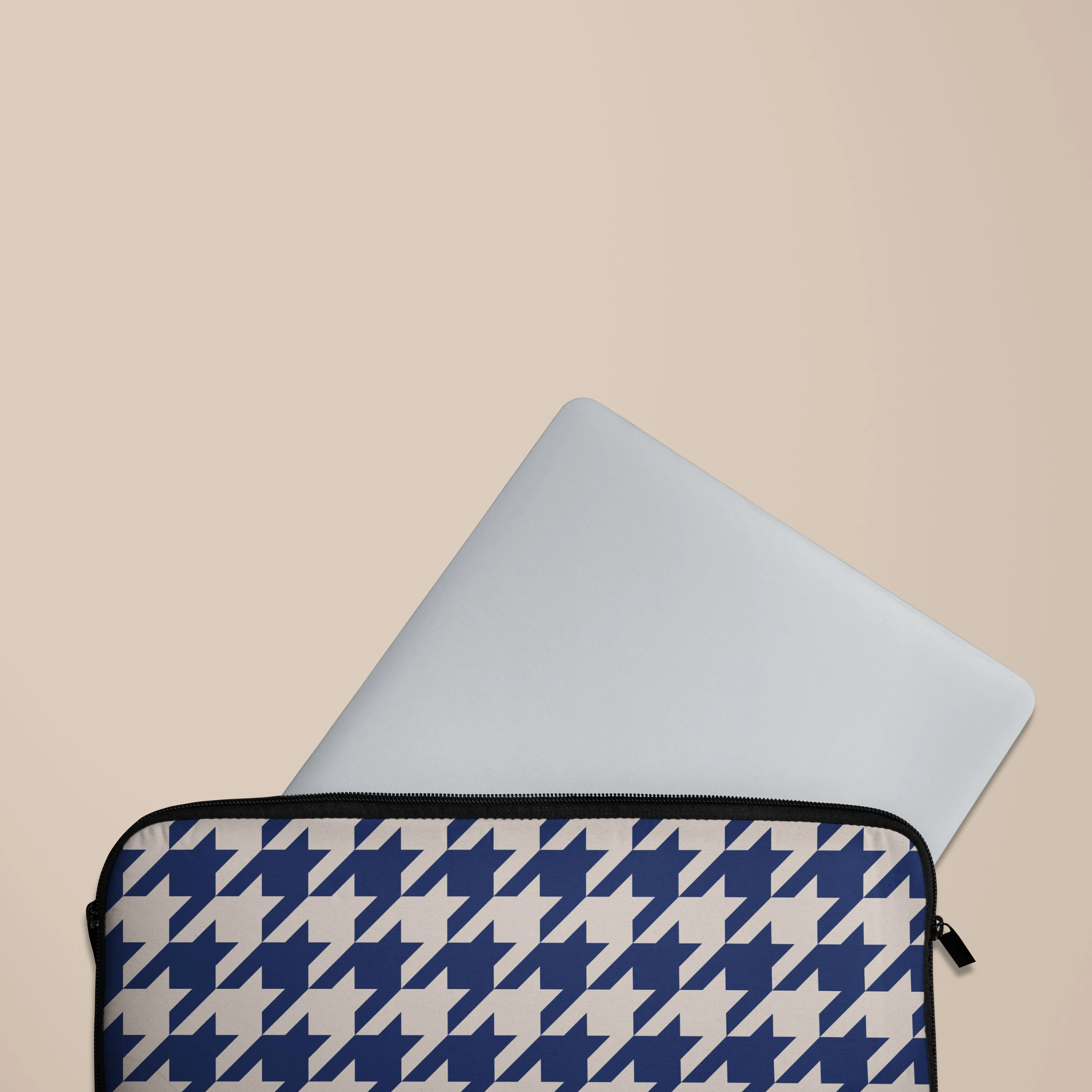 Blue Houndstooth Laptop Sleeve