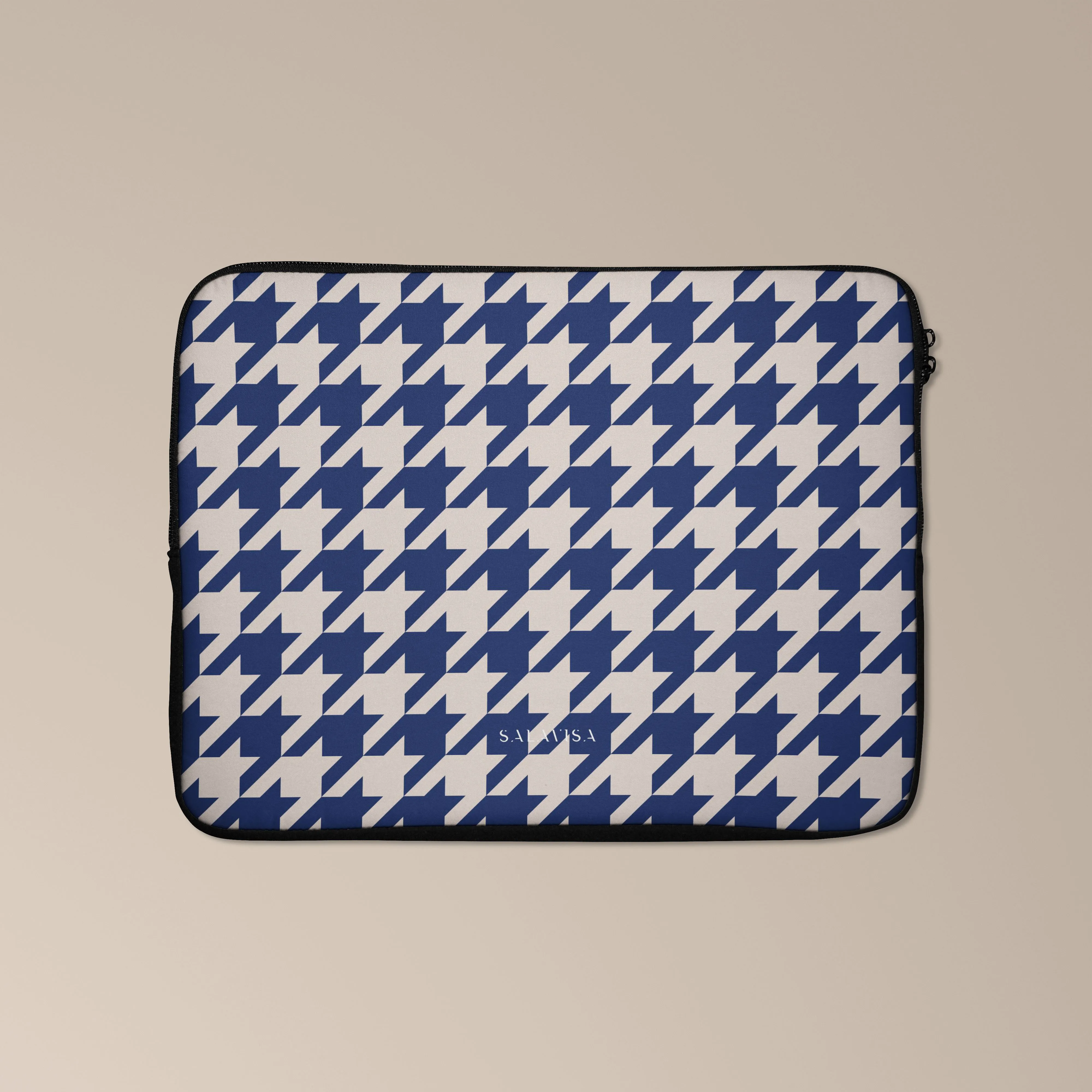 Blue Houndstooth Laptop Sleeve