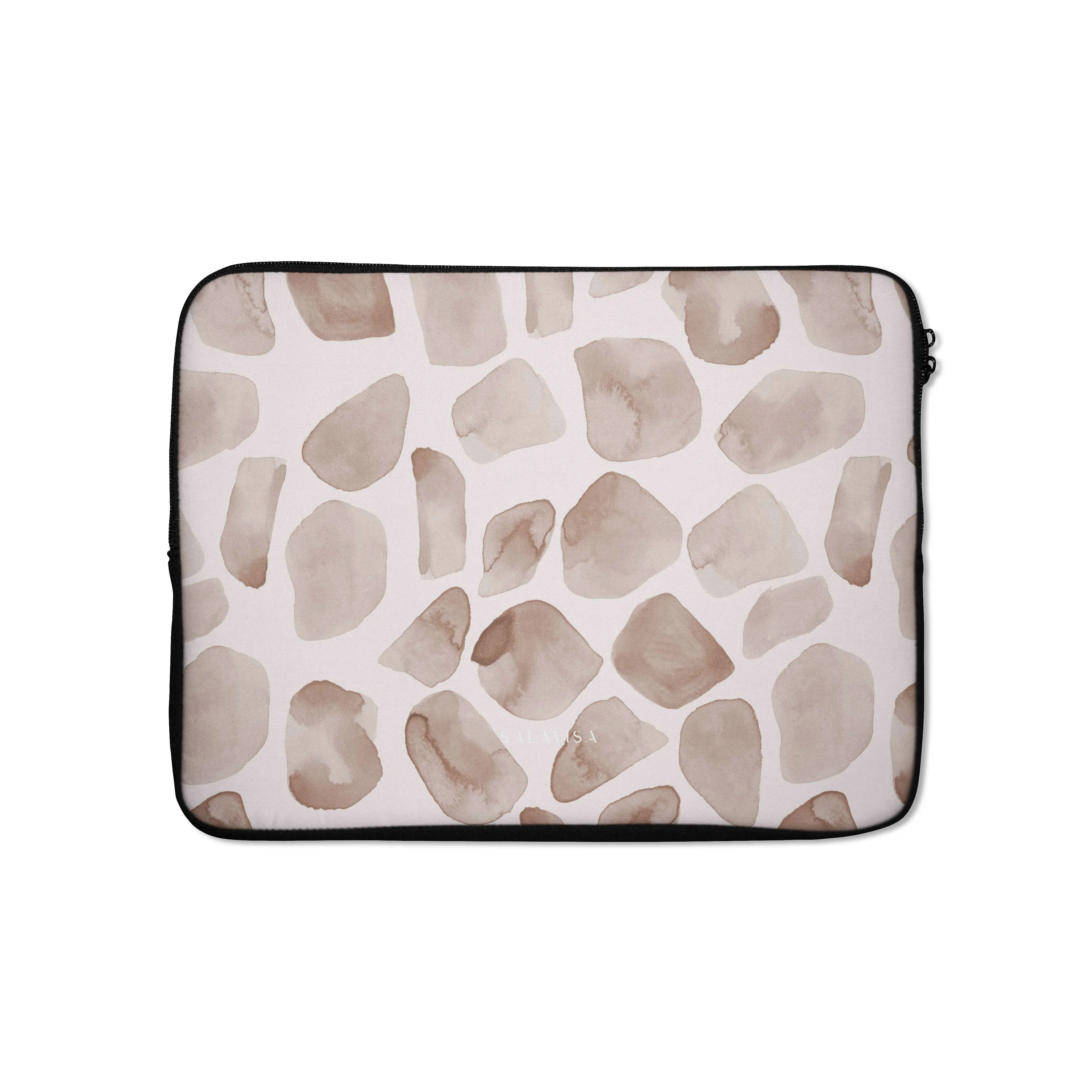 Brown Watercolor Safari Laptop Sleeve