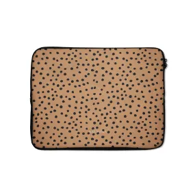 Burnt Orange Polka Dots Laptop Sleeve