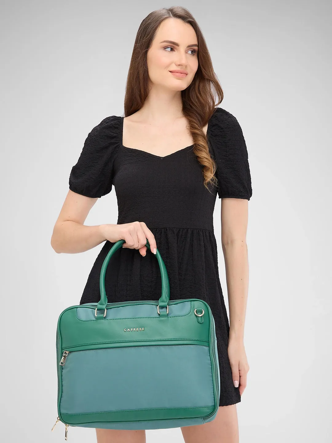 Caprese Jasper Laptop Bag Large Light Green
