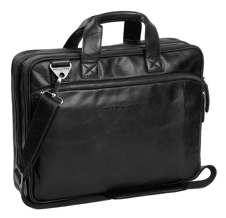 Chesterfield Manuel Leather Laptop Bag | Black