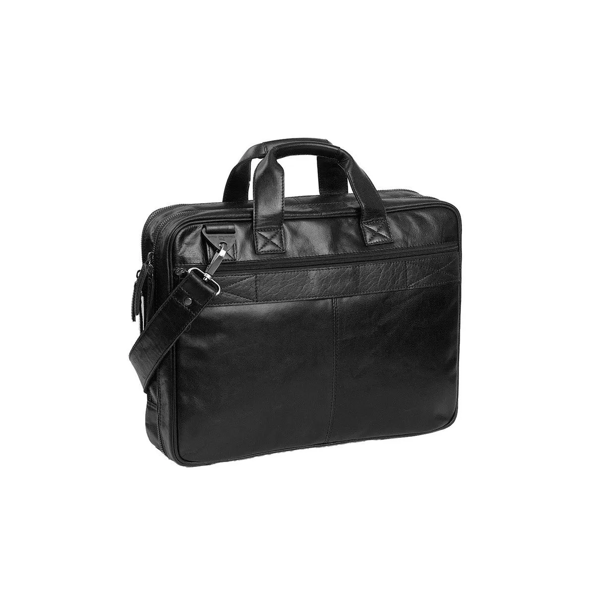 Chesterfield Manuel Leather Laptop Bag | Black