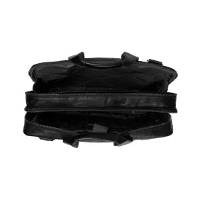 Chesterfield Manuel Leather Laptop Bag | Black