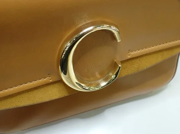 Chloe  C two way bags Carry Bag in caramel
