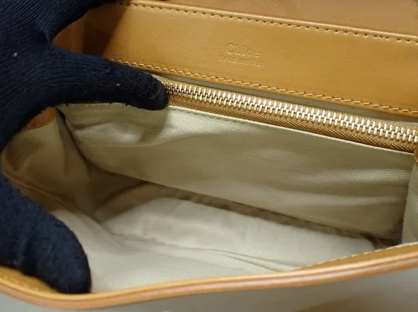 Chloe  C two way bags Carry Bag in caramel