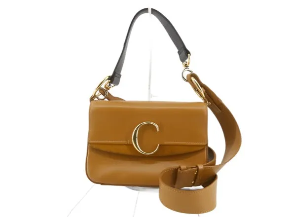 Chloe  C two way bags Carry Bag in caramel