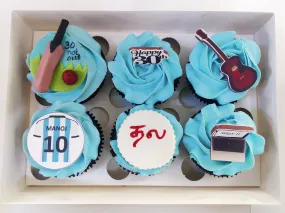 Chocolate Cupcakes with Pastel Blue Buttercream