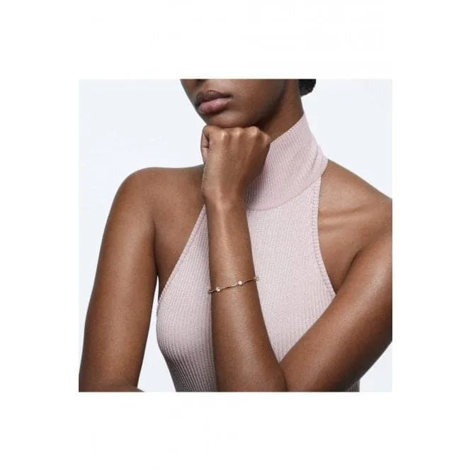 Constella Round Cut White Rose Gold-tone Plated Bangle 5609711