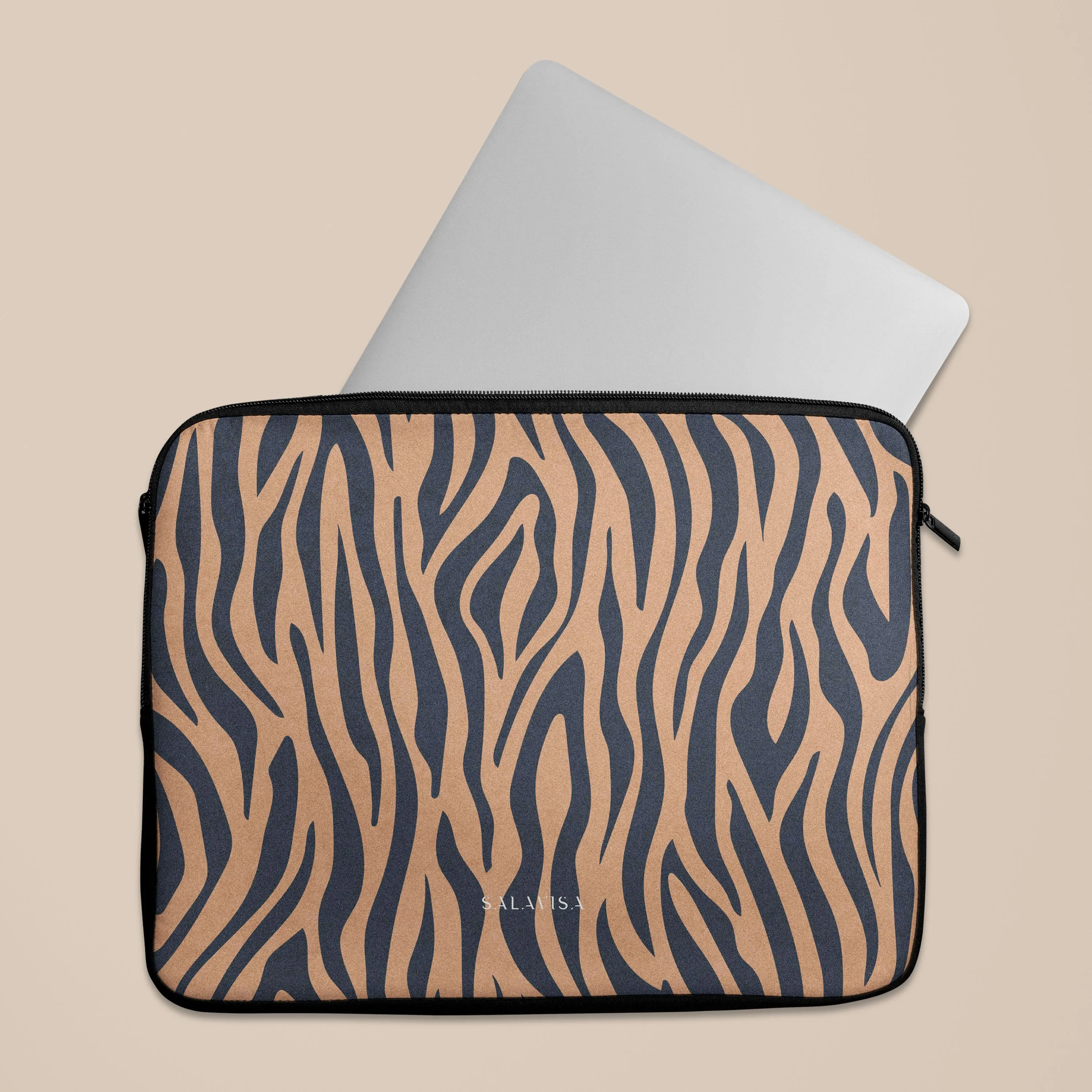 Copper Zebra Laptop Sleeve
