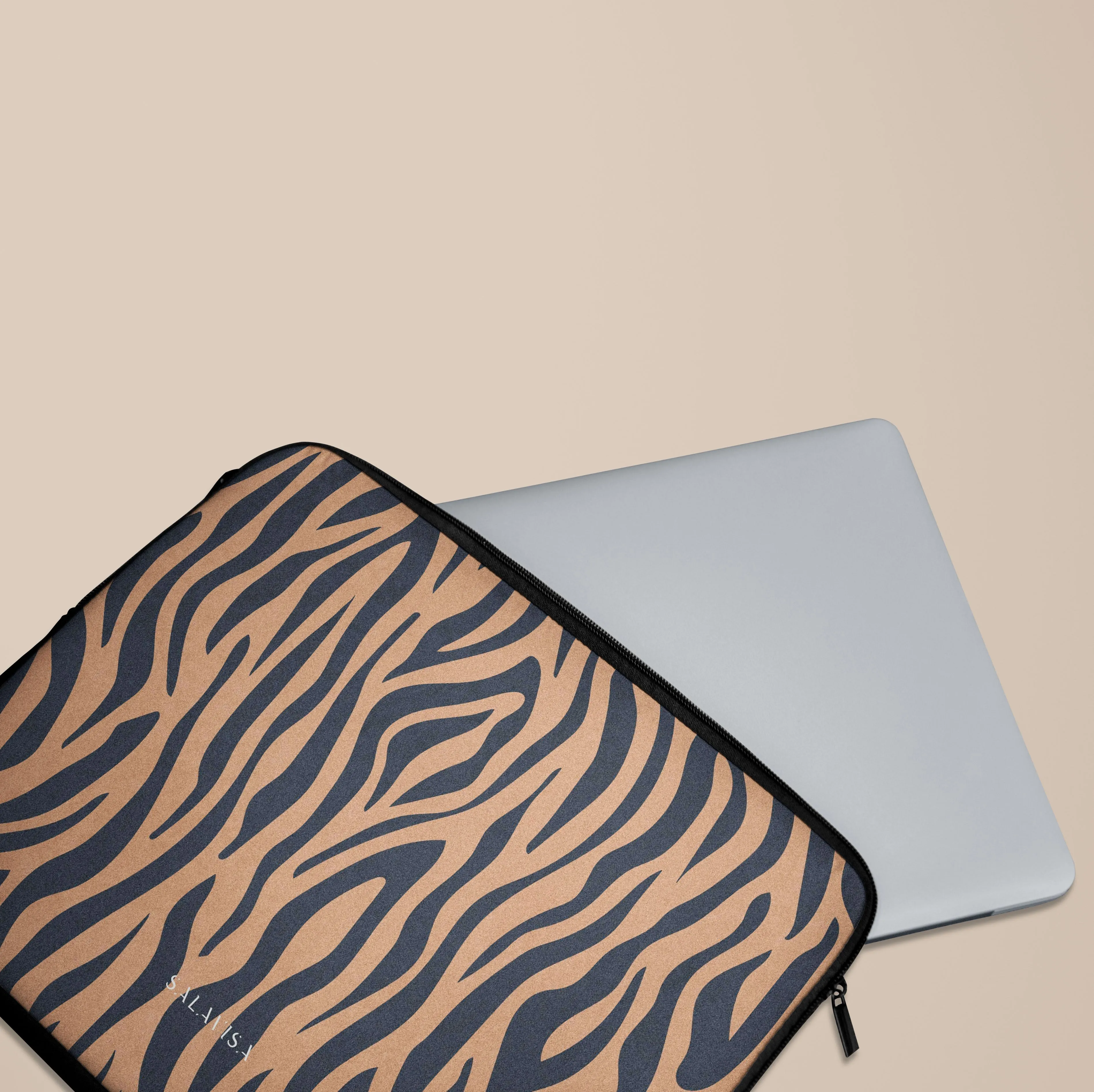 Copper Zebra Laptop Sleeve