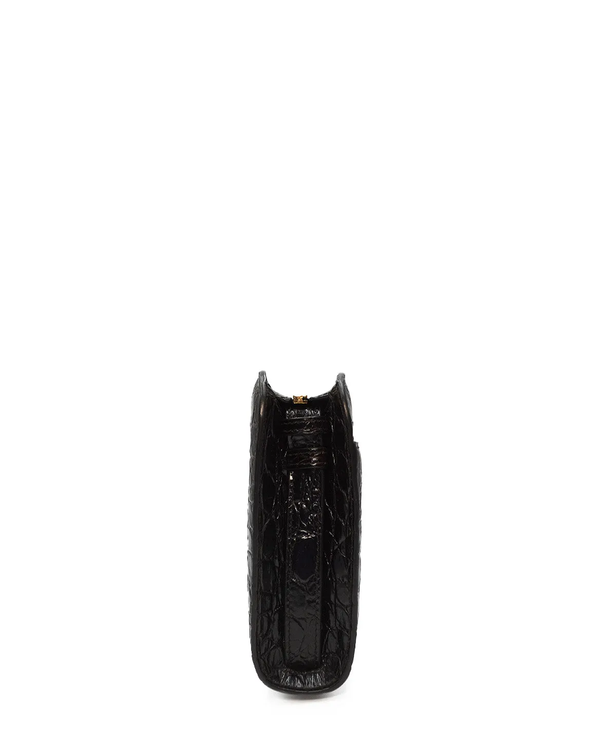 Croco Carre Crossbody Black