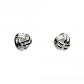 Dew Sterling Silver Rounded Knot Stud Earrings 48236HP014