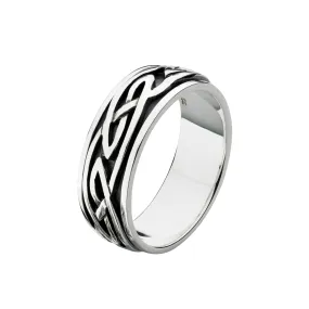 Dew/Heritage Oxidised 7mm Celtic Spinning Ring 2256HP