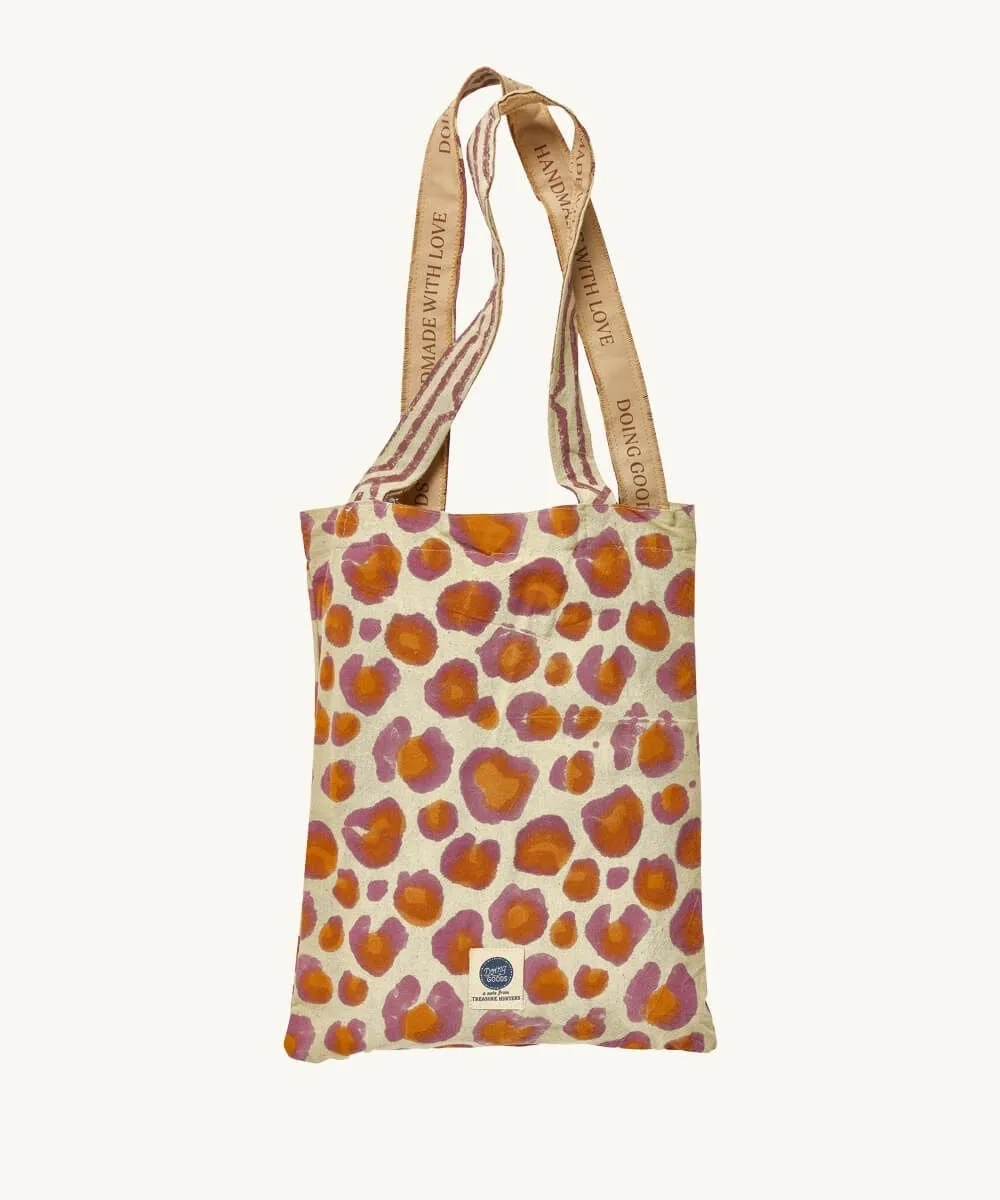 Doing Goods Pink Leopard Double Throw in Tote Bag