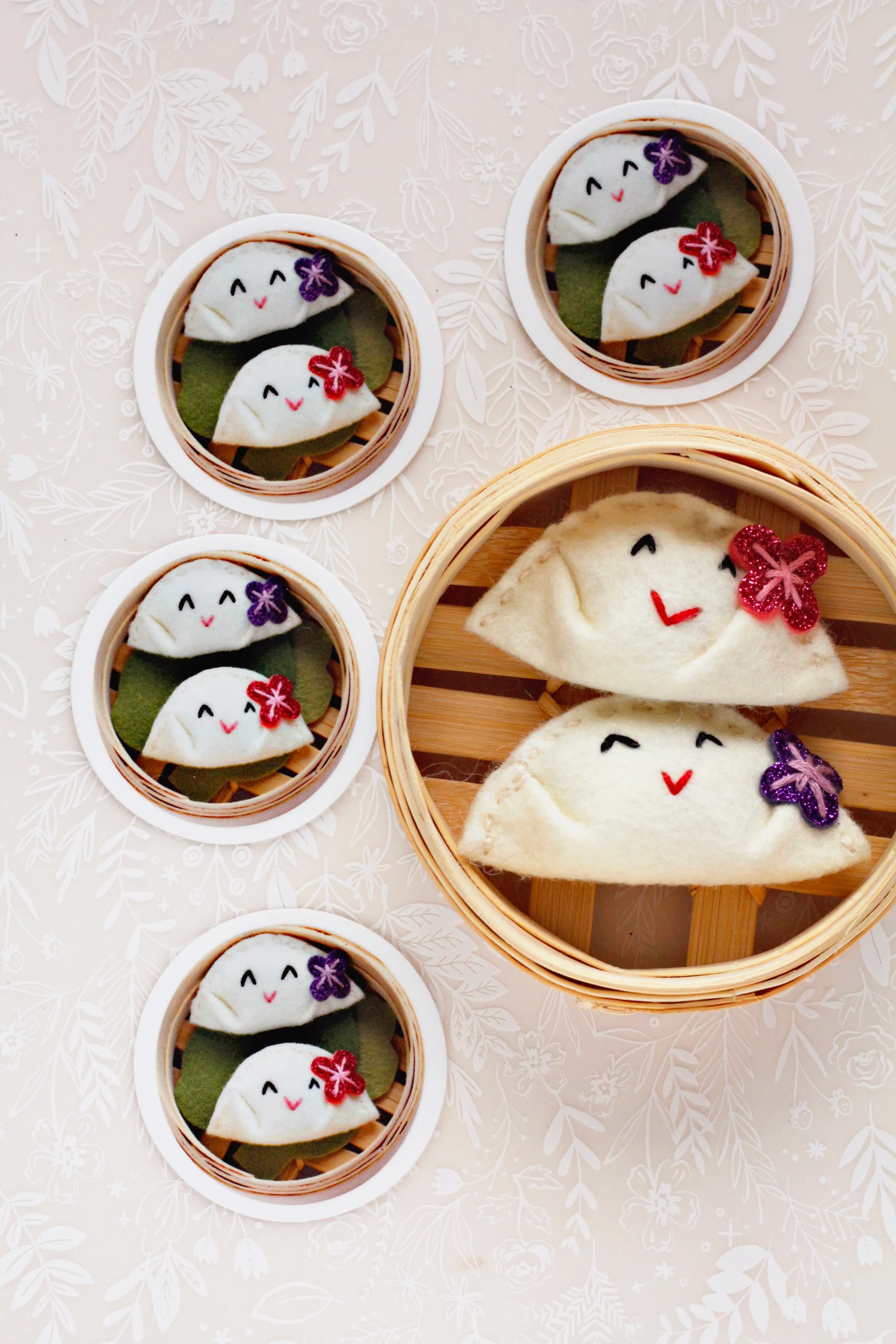 Dumpling Vinyl Sticker, 2 inches