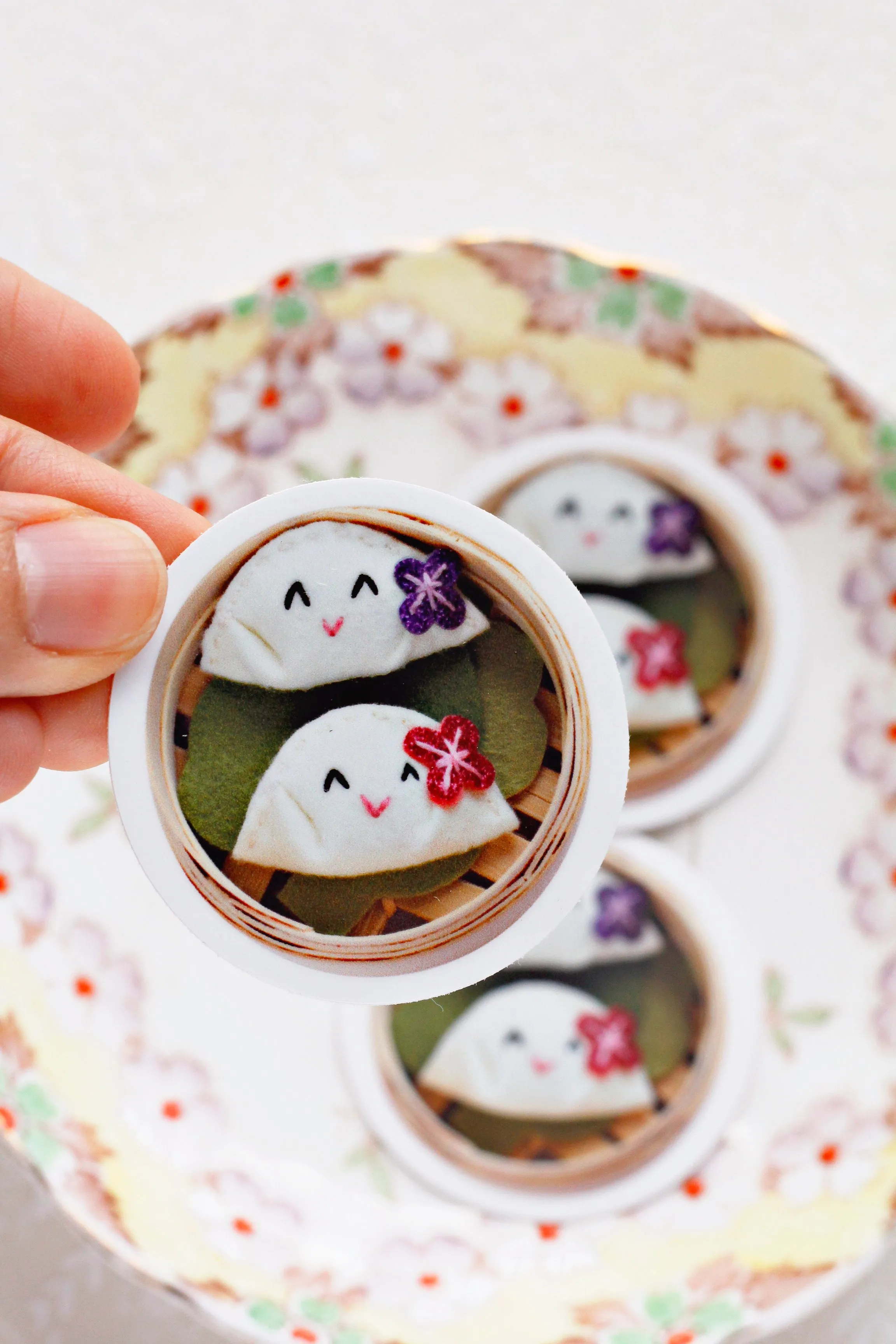 Dumpling Vinyl Sticker, 2 inches