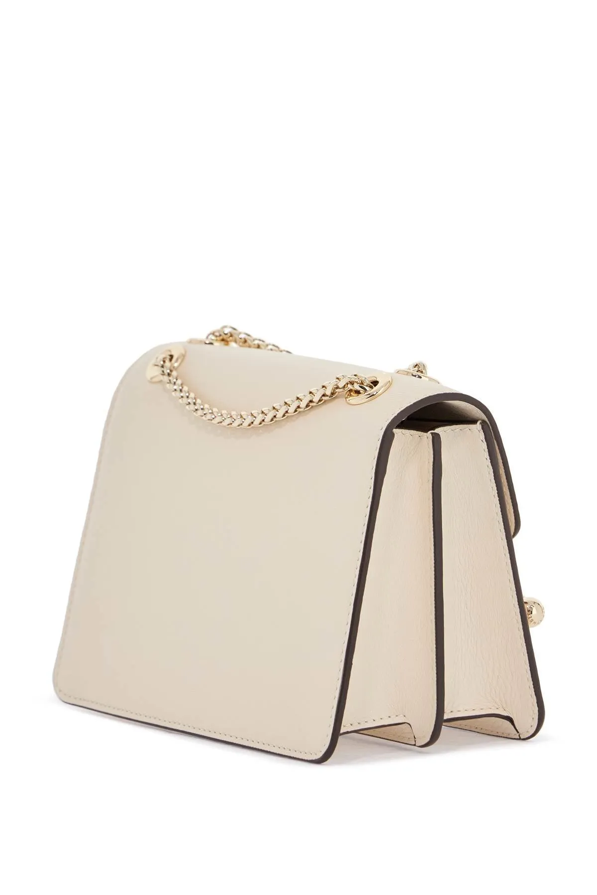 EAST/WEST MINI COMPACT SHOULDER BAG IN VANILLA CALF LEATHER