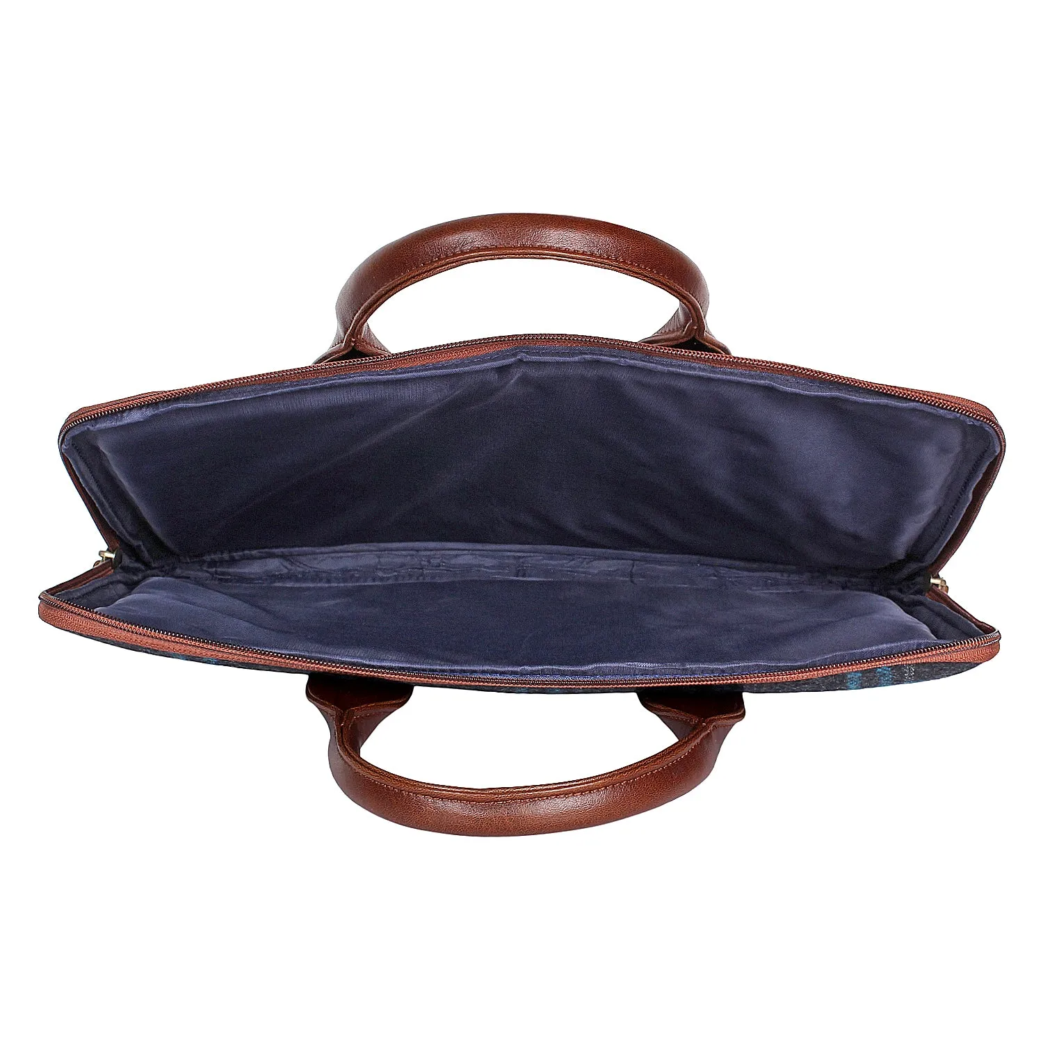 Elon Laptop Sleeve - Blue Tartan Twill sample sale