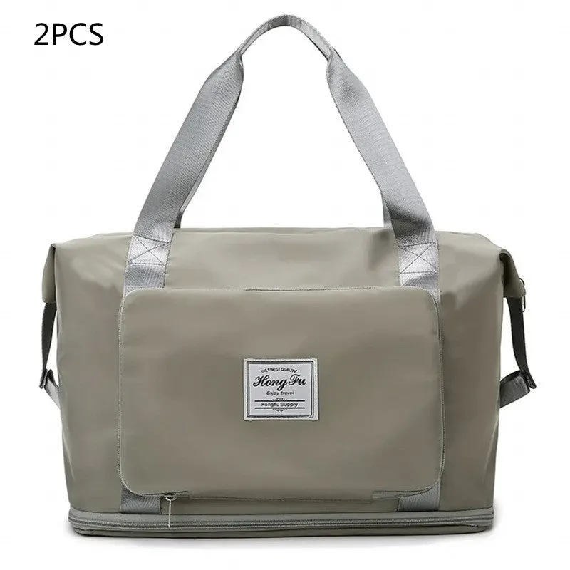Foldable Large Capacity Women Gym Bags Shoulder Bag