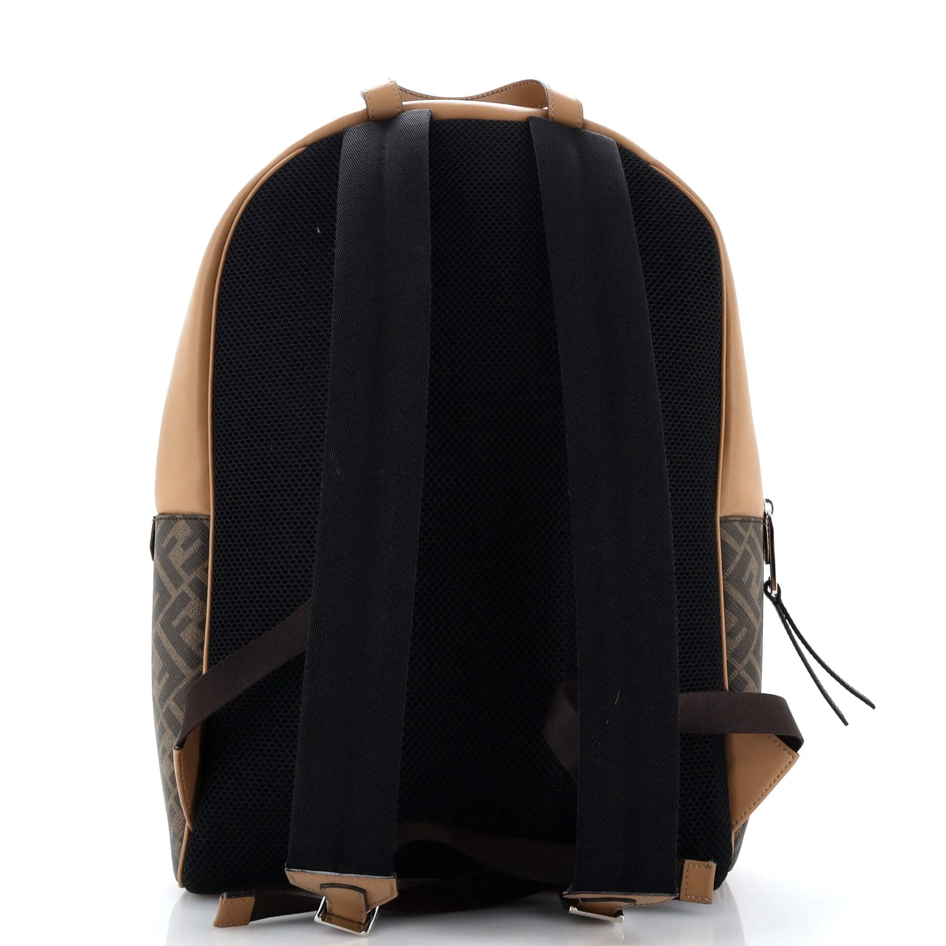 Front Pocket Backpack Zucca Coated Canvas and Leather