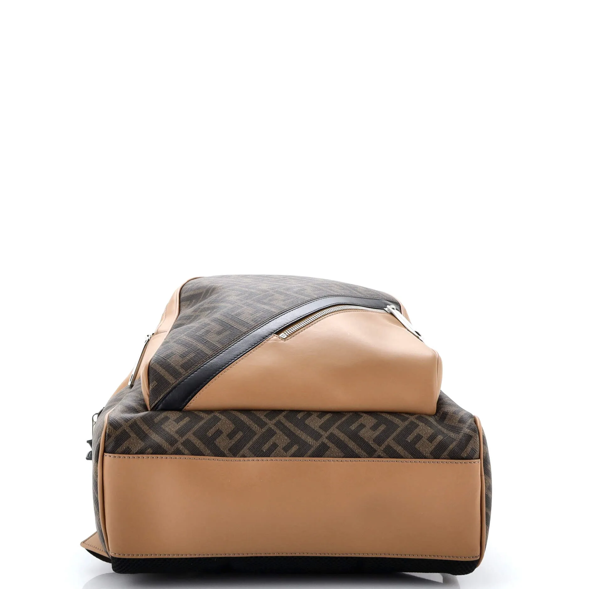 Front Pocket Backpack Zucca Coated Canvas and Leather