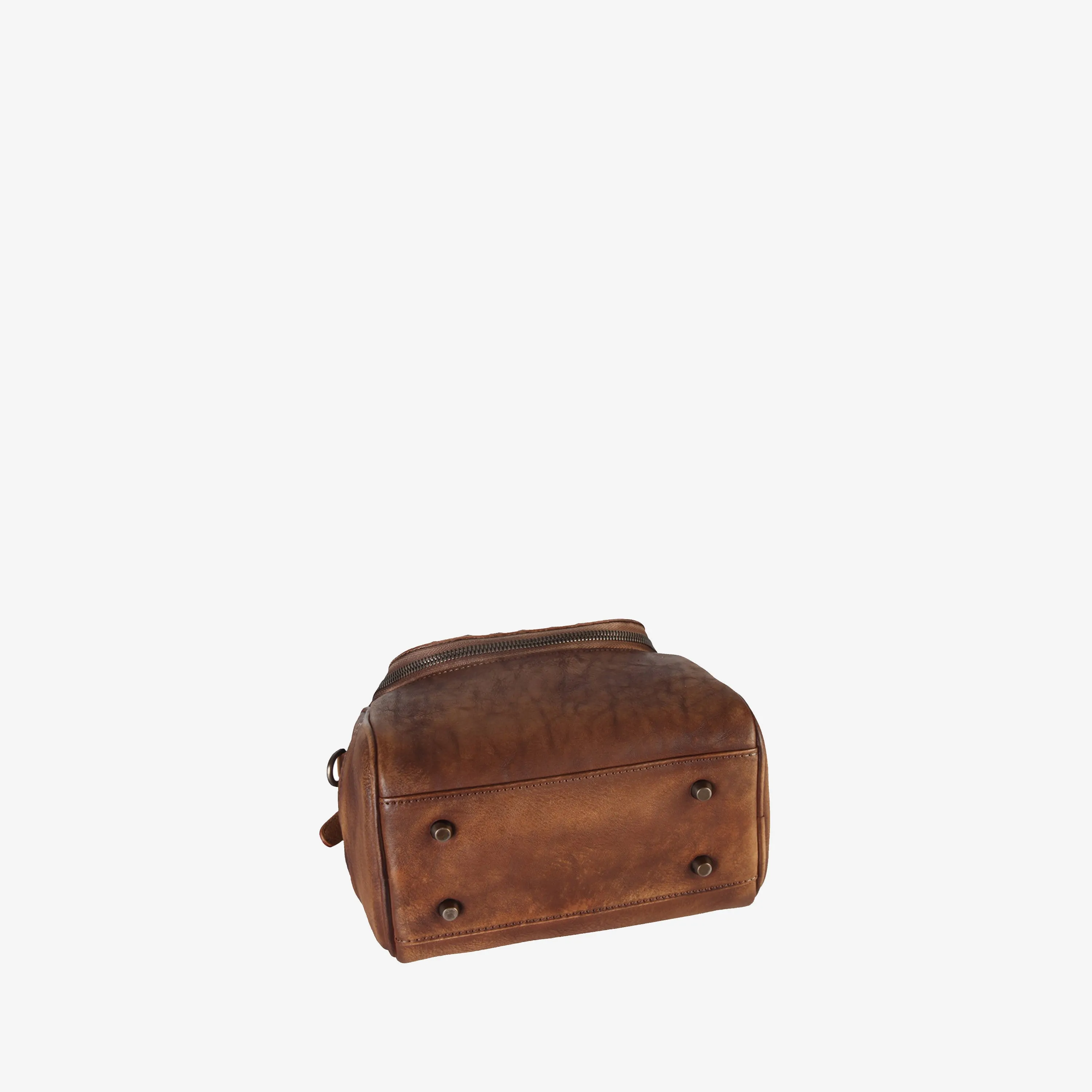 Genuine Leather Studded Decor Mini Tote Bag