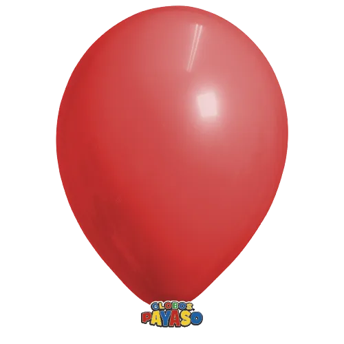 Globos Payaso 9in Balloon Pastel Red 50ct