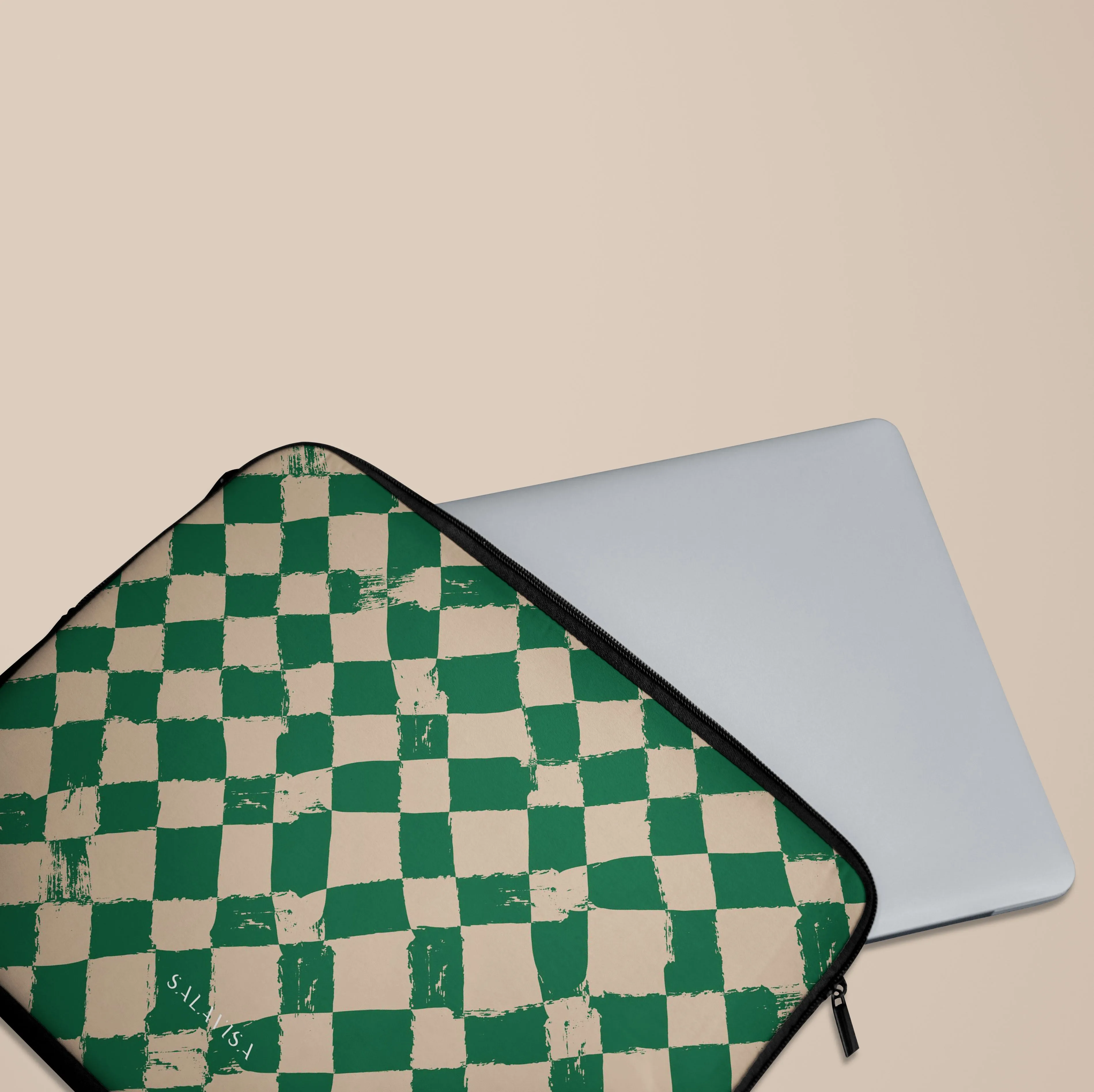 Green Chess Laptop Sleeve