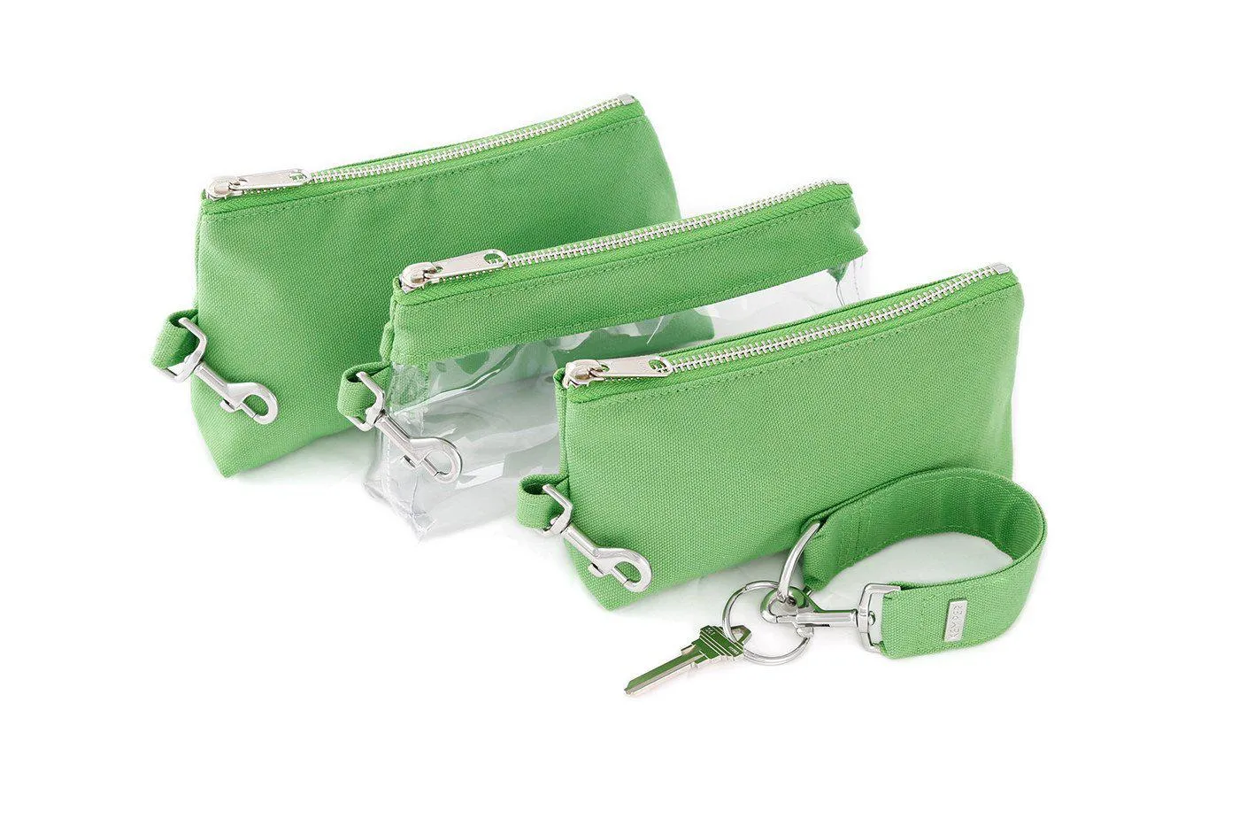 Green CLASSIC CANVAS KEYPIT Set • Wristlet