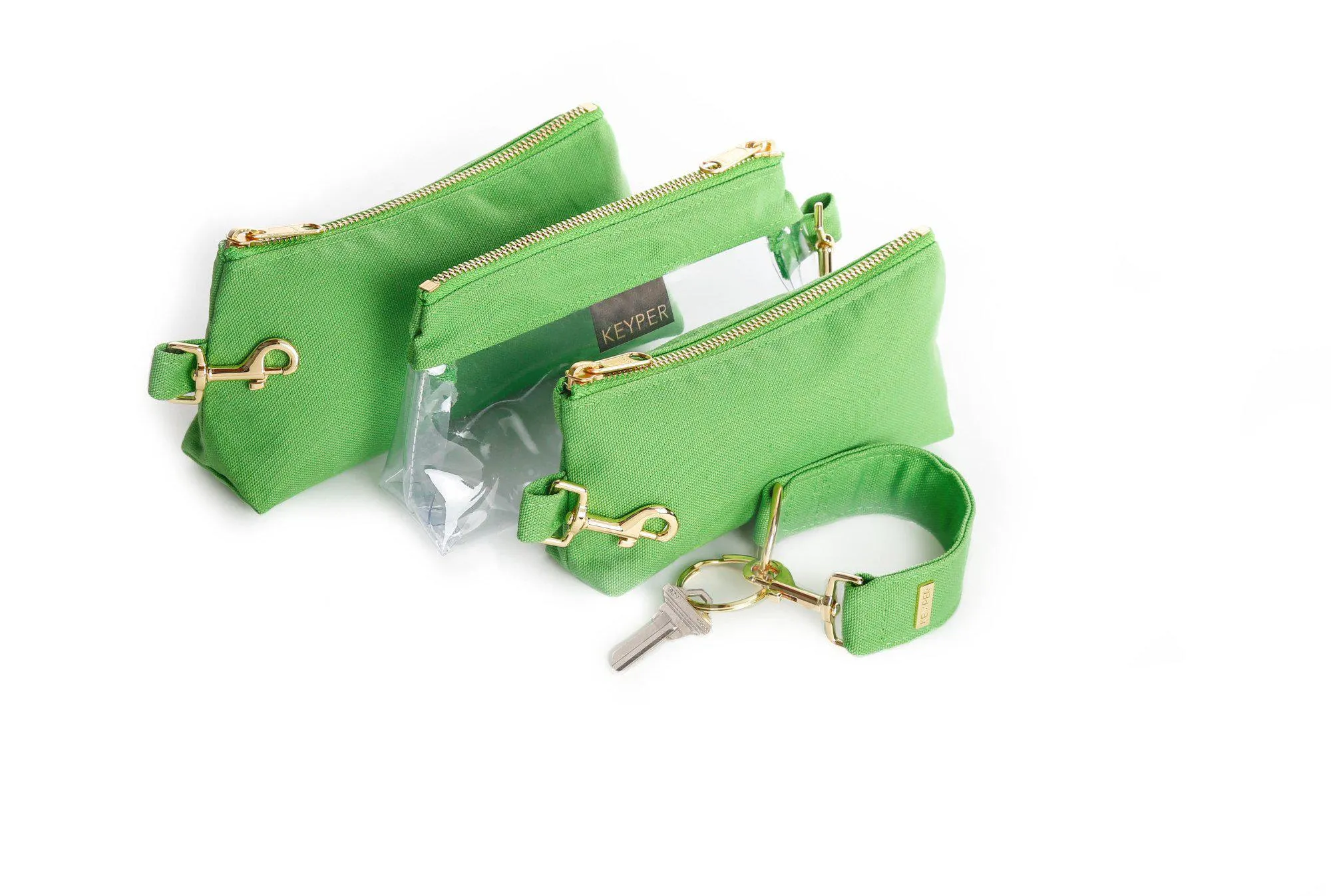 Green CLASSIC CANVAS KEYPIT Set • Wristlet