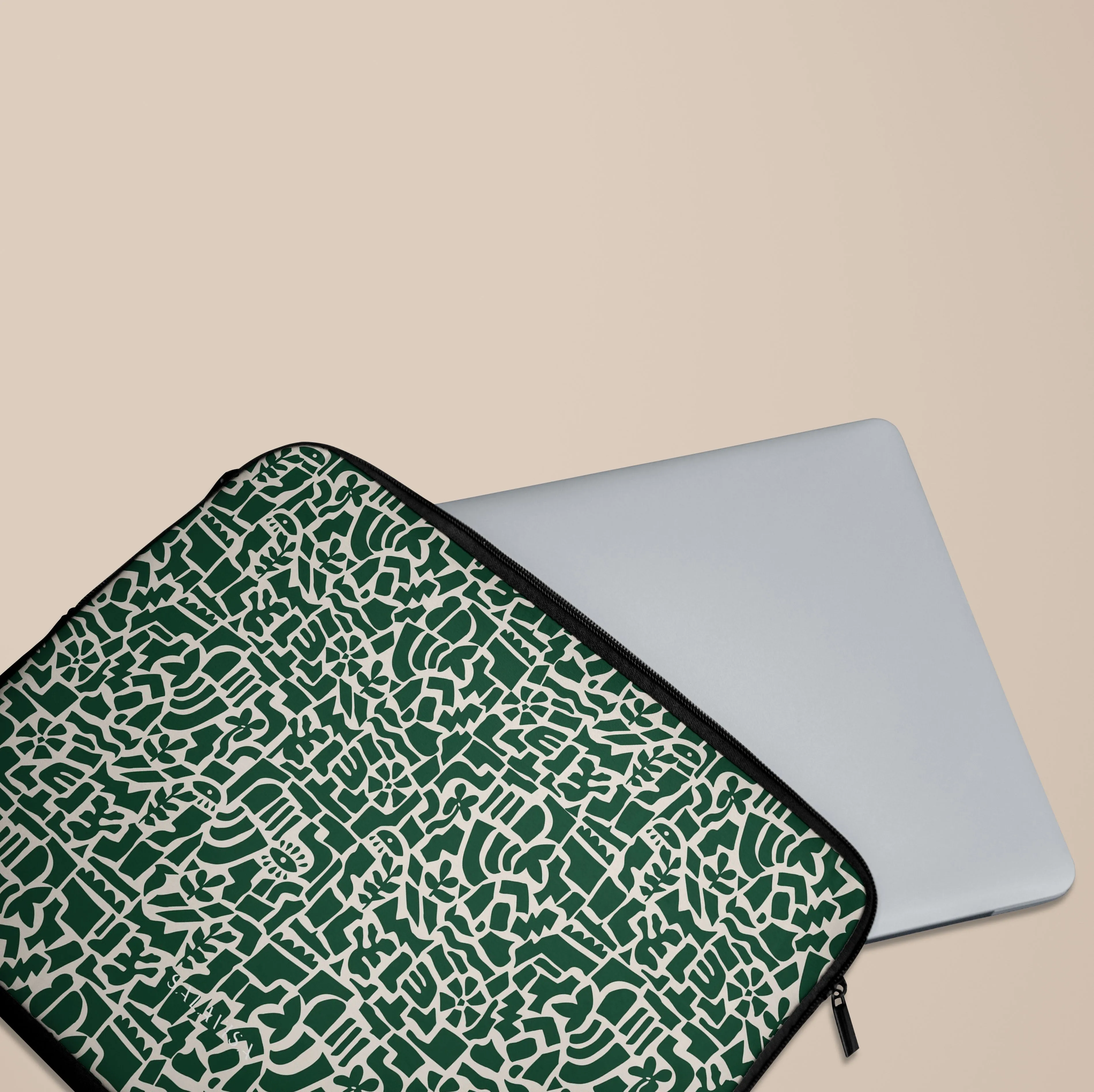 Green Maze Laptop Sleeve