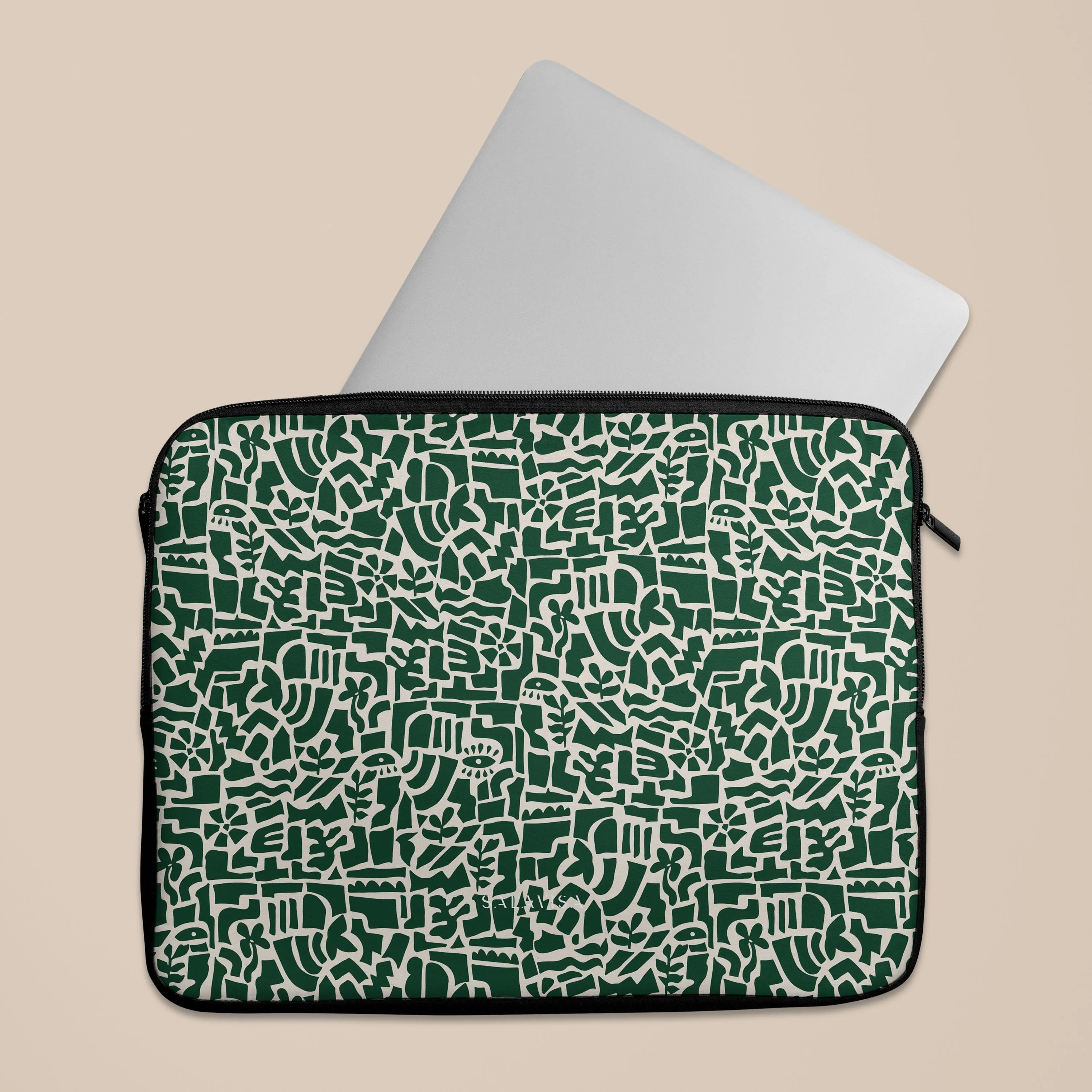 Green Maze Laptop Sleeve