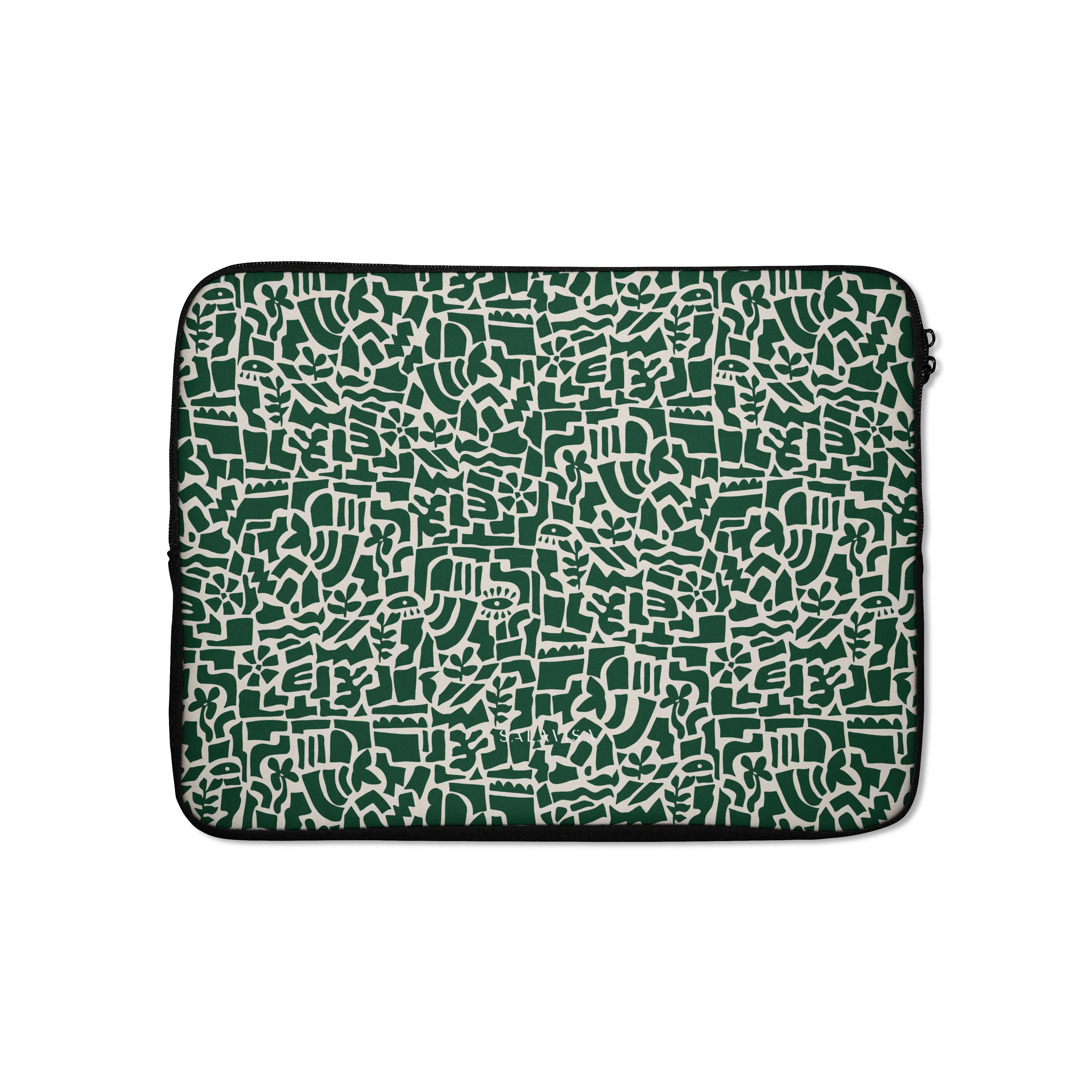 Green Maze Laptop Sleeve