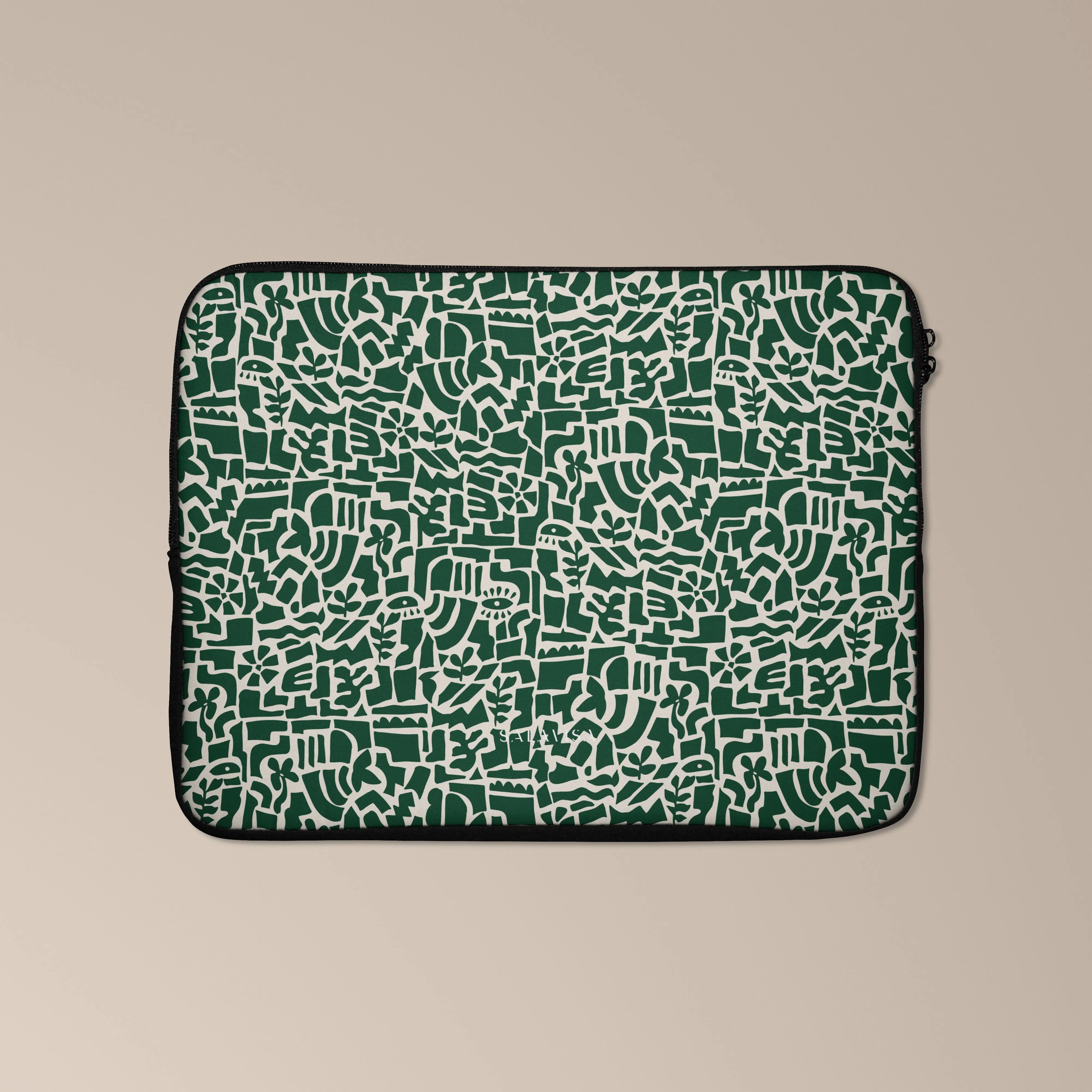 Green Maze Laptop Sleeve
