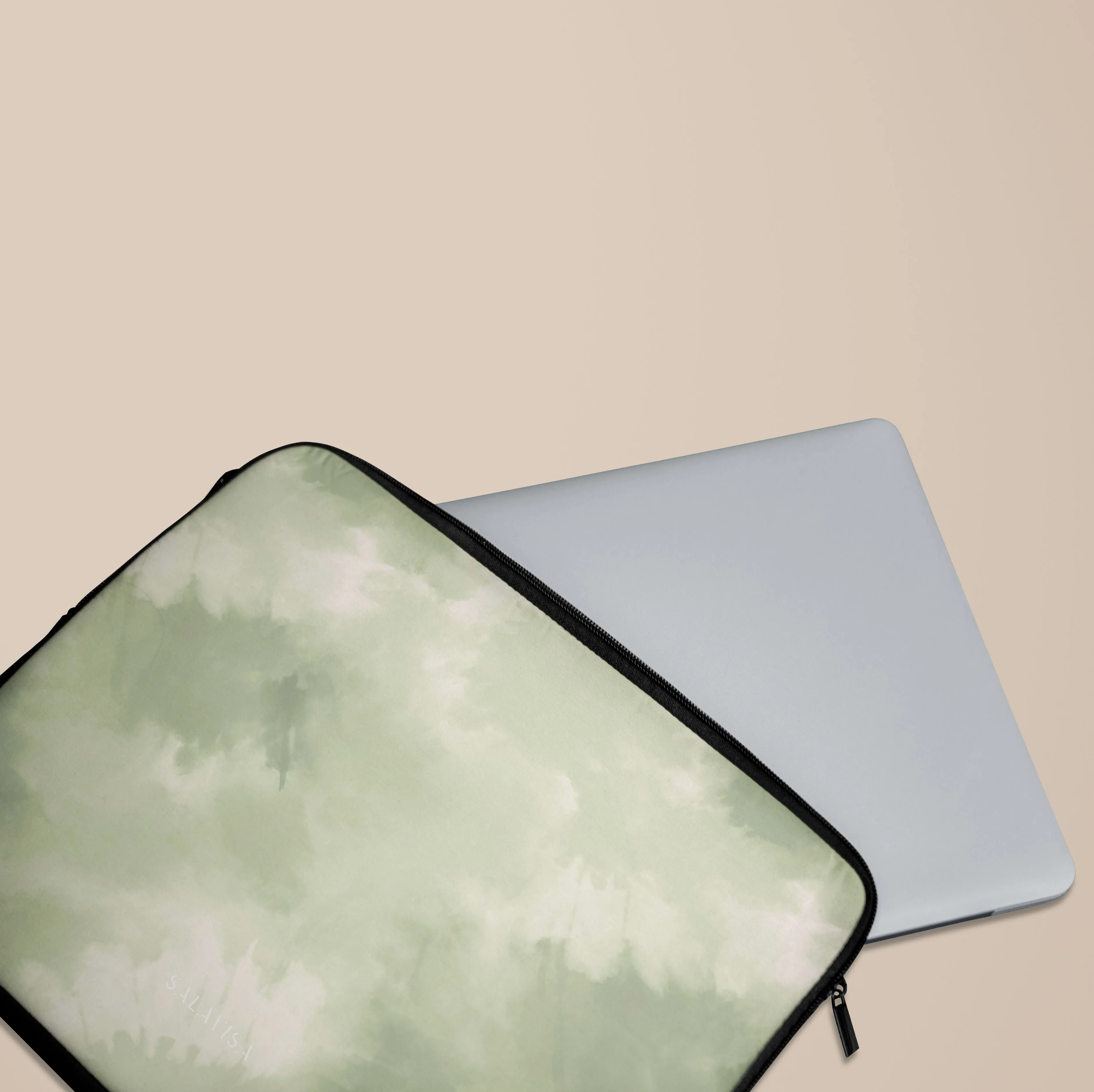 Green Tie Dye Laptop Sleeve