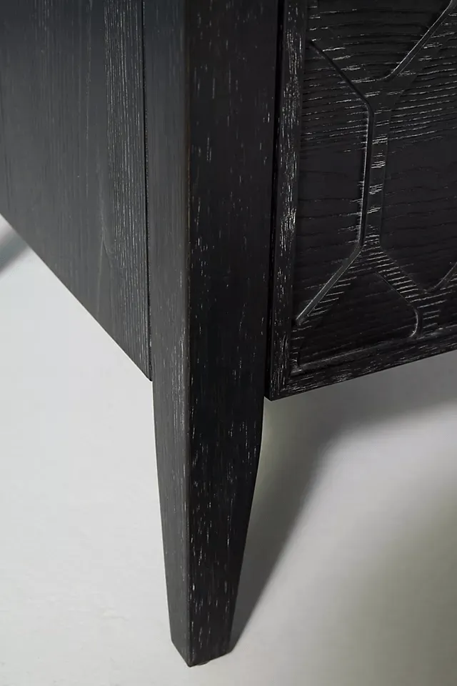 Hand Carved Textured Trellis Work Desk | Wooden Laptop desk