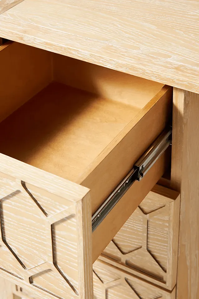 Hand Carved Textured Trellis Work Desk | Wooden Laptop desk