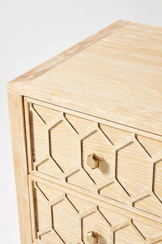 Hand Carved Textured Trellis Work Desk | Wooden Laptop desk