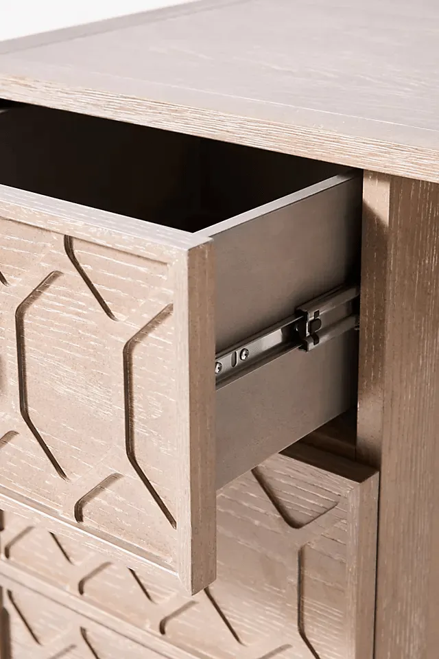 Hand Carved Textured Trellis Work Desk | Wooden Laptop desk