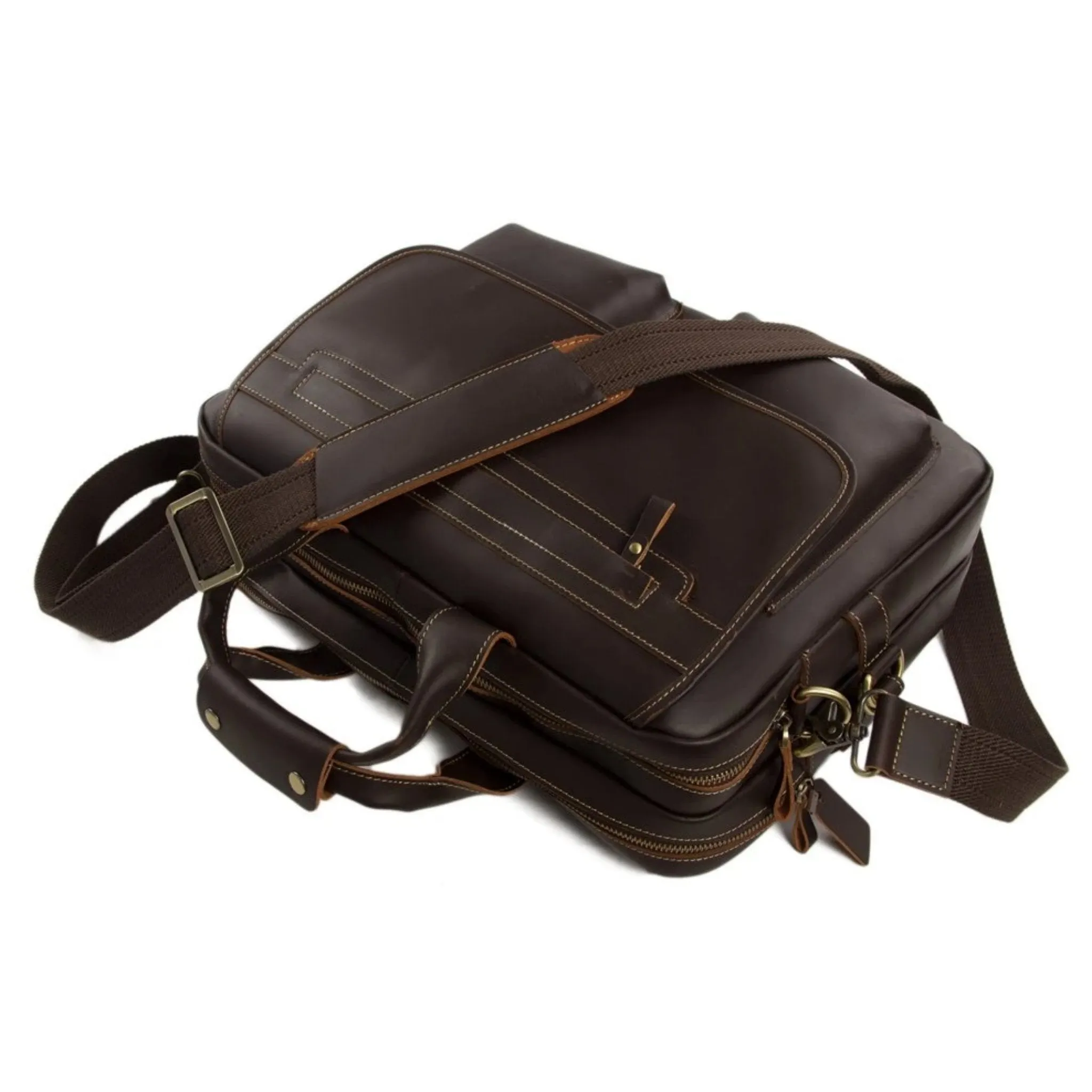 Handmade Full Grain Genuine Leather Business Satchel